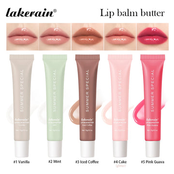 Summer Lip Balm Moisturizing Mirror Lip Gloss Lip Vanilla Mint Iced Coffee Cake Smell Lipstick Transparent Lip Oil  Makeup
